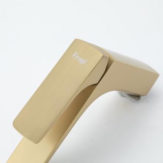 Смеситель для раковины Frap F1087-3 Золотой сатин